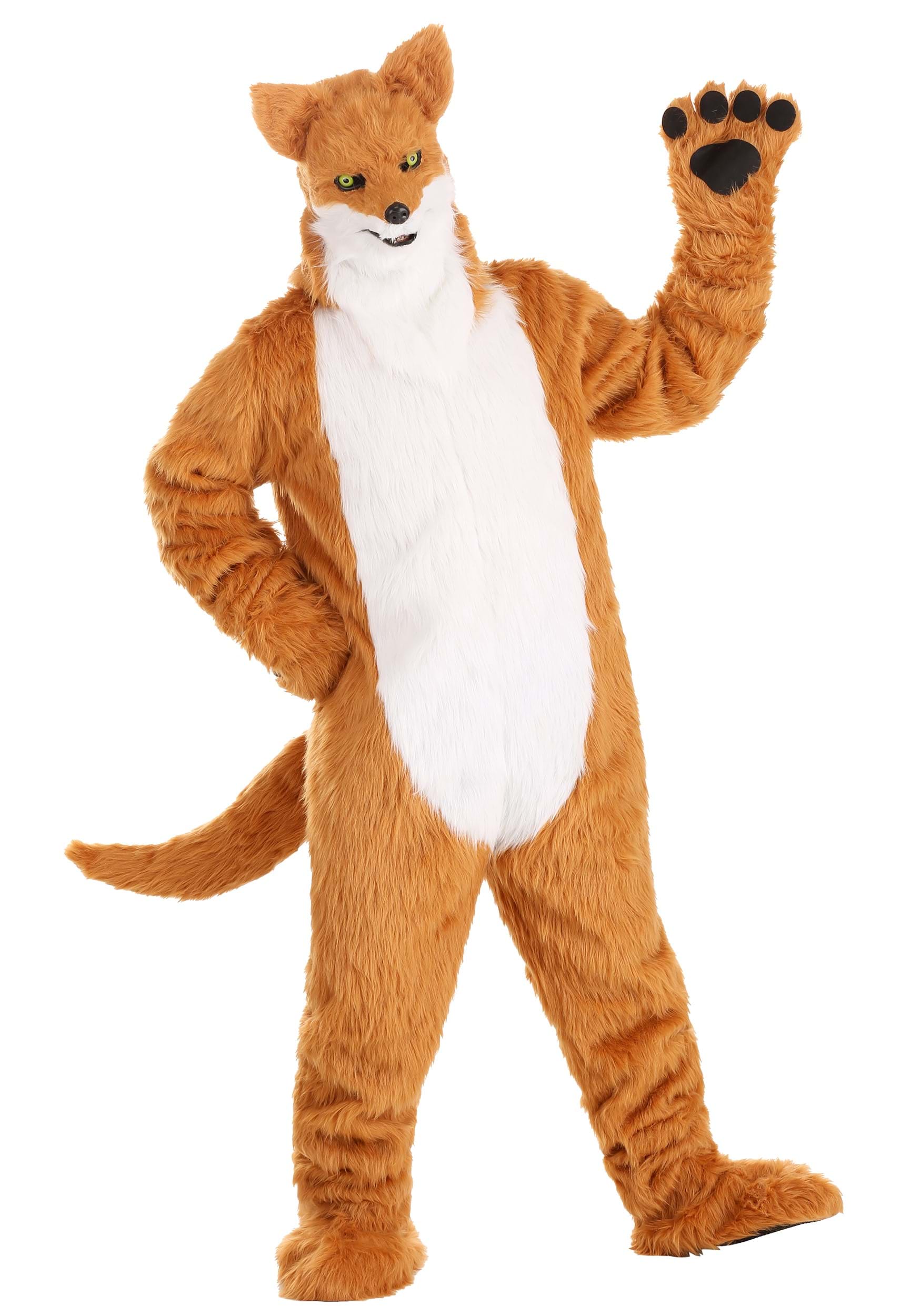 Image of Adult Mascot Fox Costume With Mouth Mover Mask ID EL451210AD-ST
