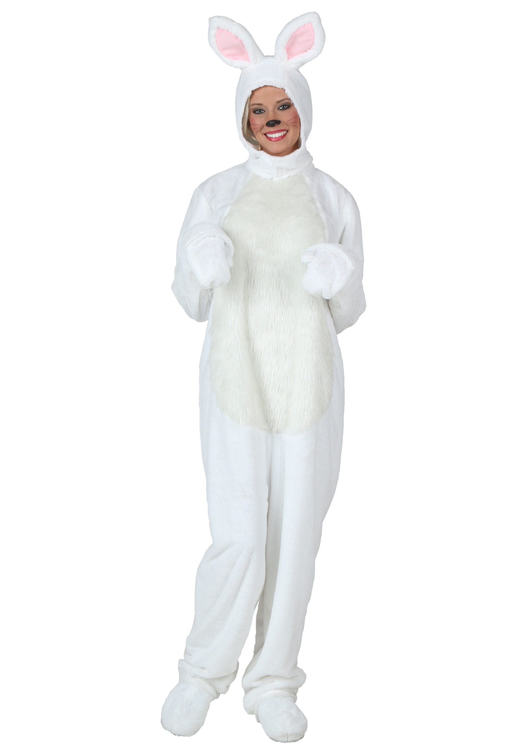 Image of Adult Plus Size White Bunny Costume ID FUN1603PL-2X