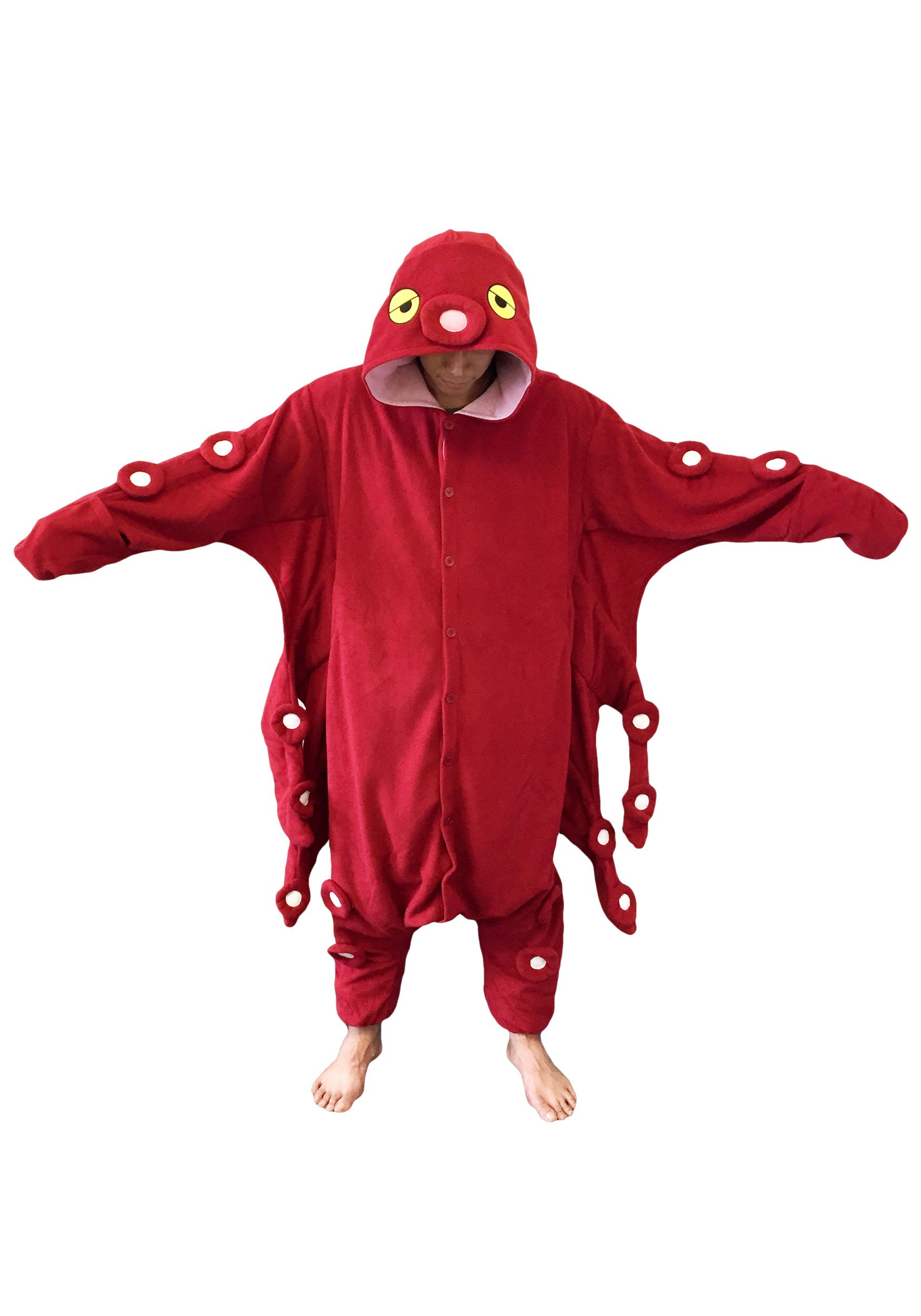 Image of Adult Red Octopus Kigurumi Pajama Costume ID SZCKG2817-ST