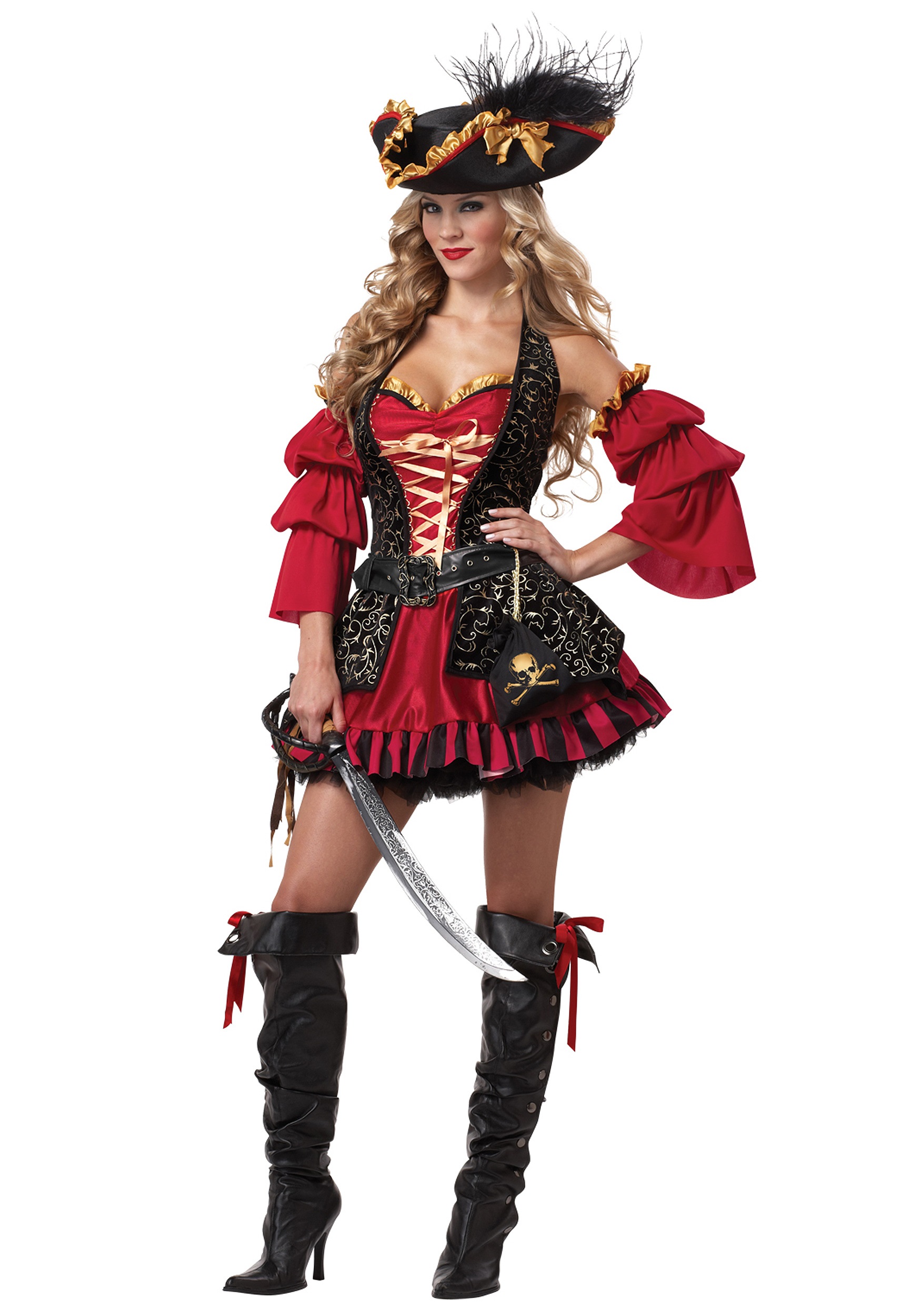 Image of Adult Sexy Spanish Pirate Costume | Women's Pirate Costumes ID CA01196-M