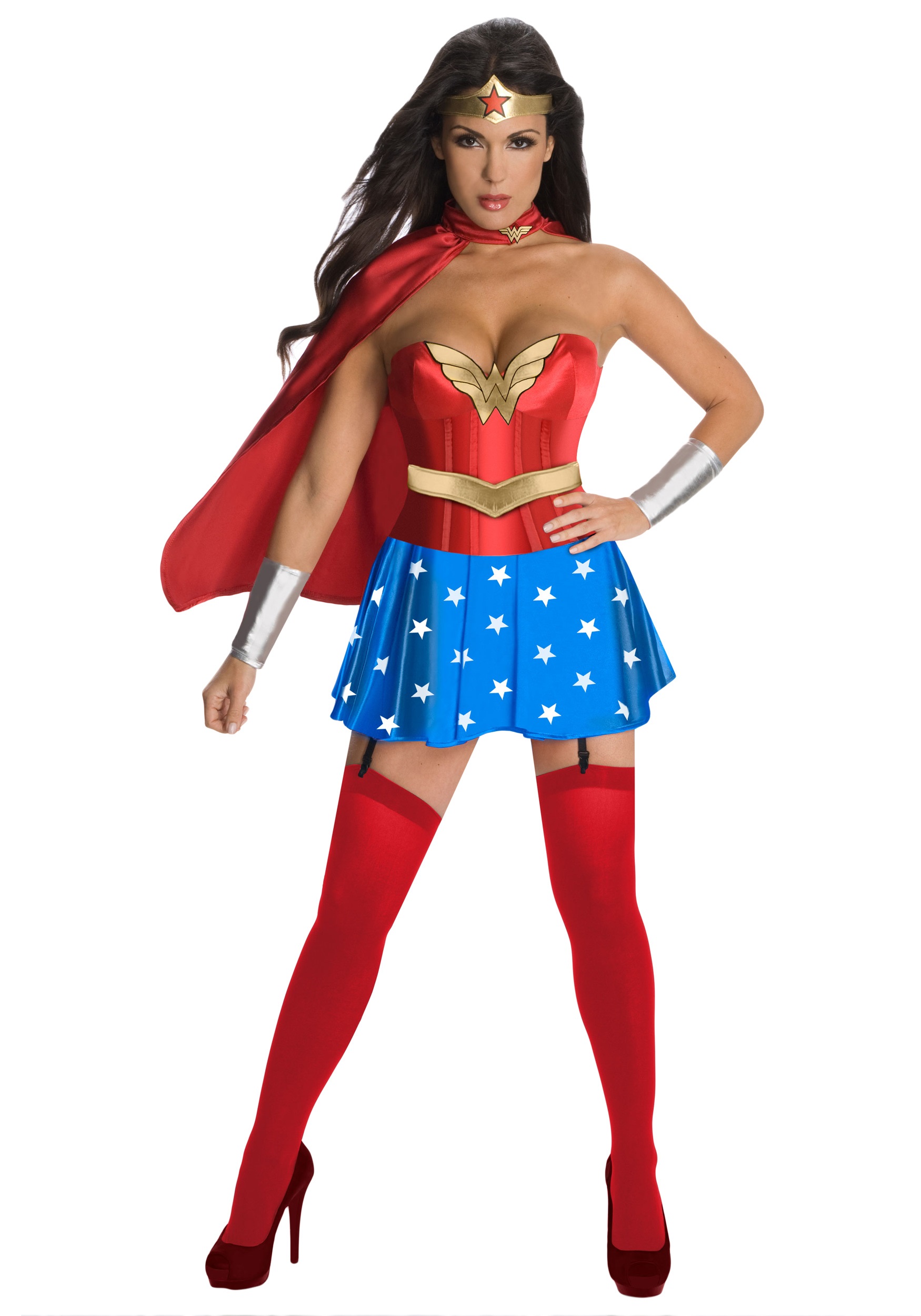 Image of Adult Wonder Woman Corset Costume ID RU889897-M