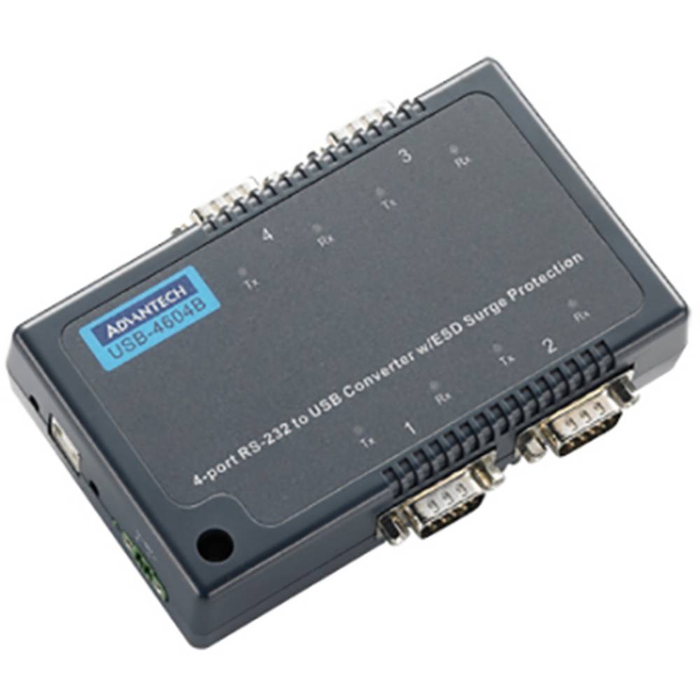 Image of Advantech USB-4604B-AE Data gateway RS-232 USB No of outputs: 4 x 12 V DC 24 V DC 48 V DC