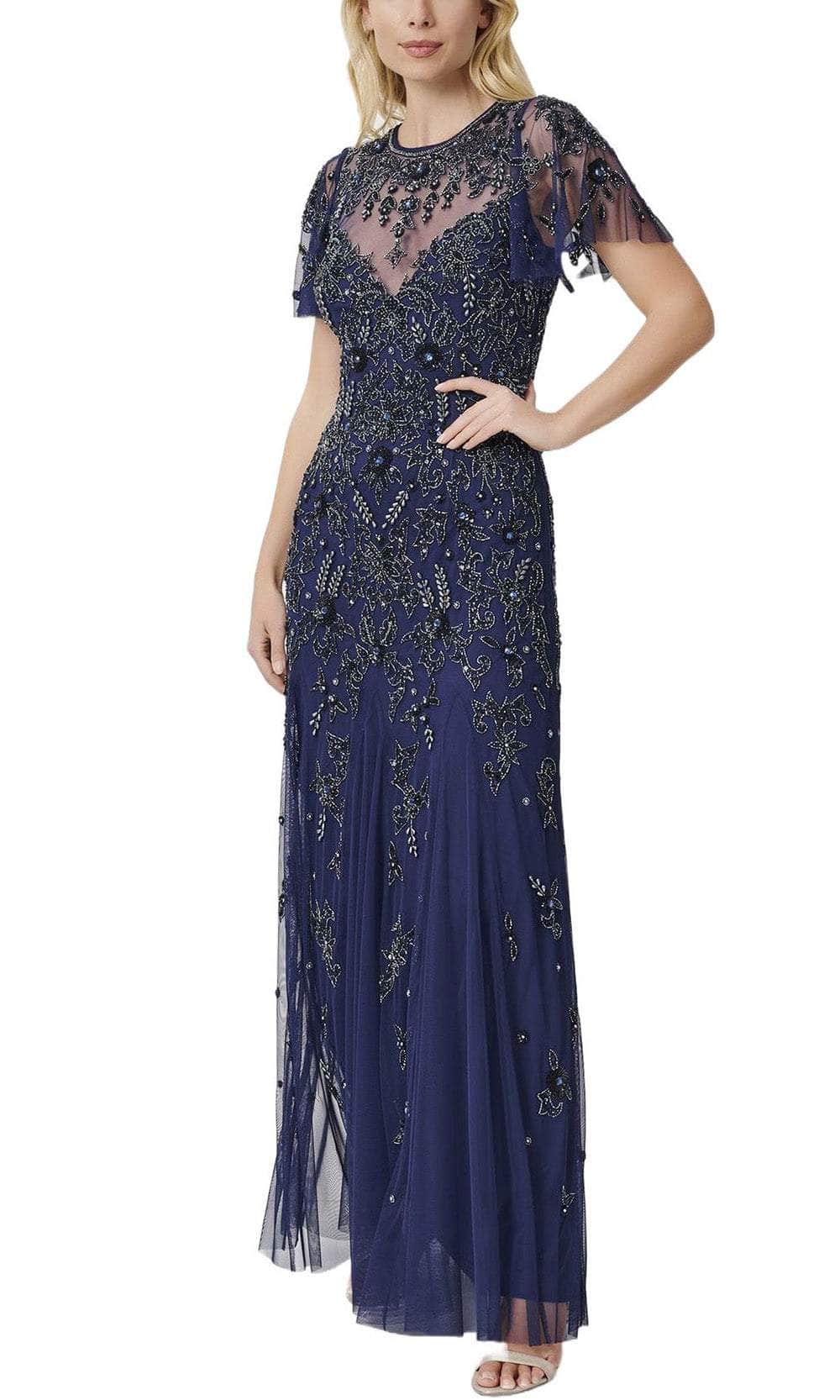 Image of Aidan Mattox MD1E207347 - Beaded Illusion Neckline Embellished Gown