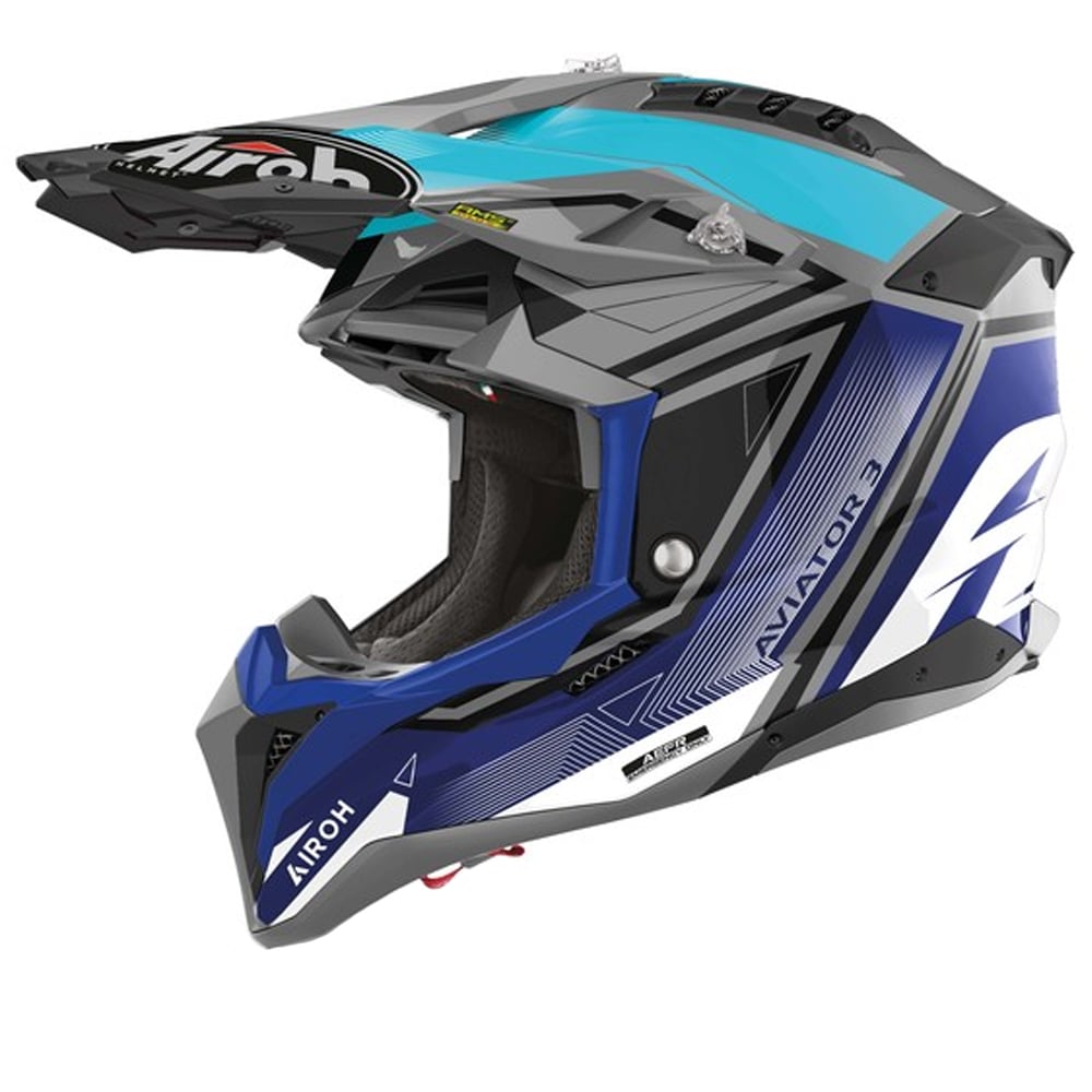 Image of Airoh Aviator 3 League Blue Offroad Helmet Size XL ID 8029243345428