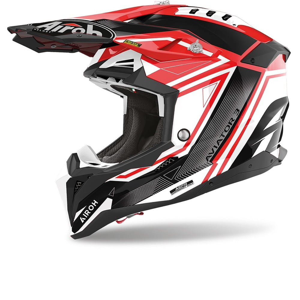 Image of Airoh Aviator 3 League Red Offroad Helmet Size 2XL ID 8029243345367