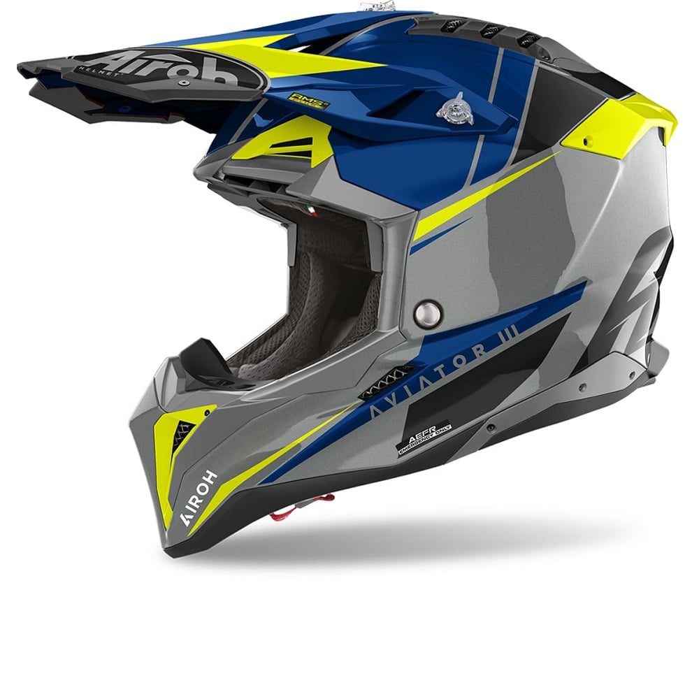 Image of Airoh Aviator 3 Push Blue Offroad Helmet Talla XL