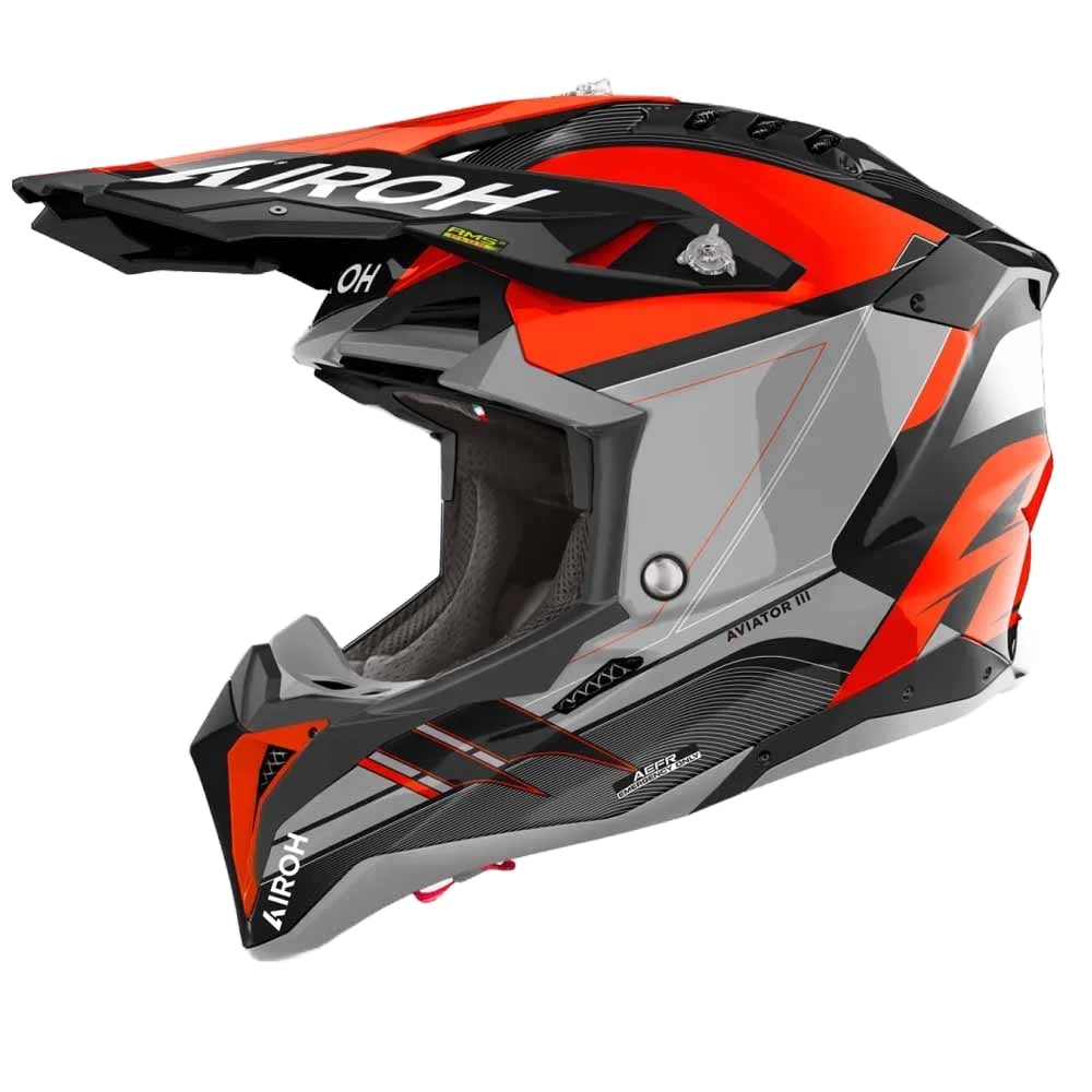 Image of Airoh Aviator 3 Saber Orange Offroad Helmet Größe L