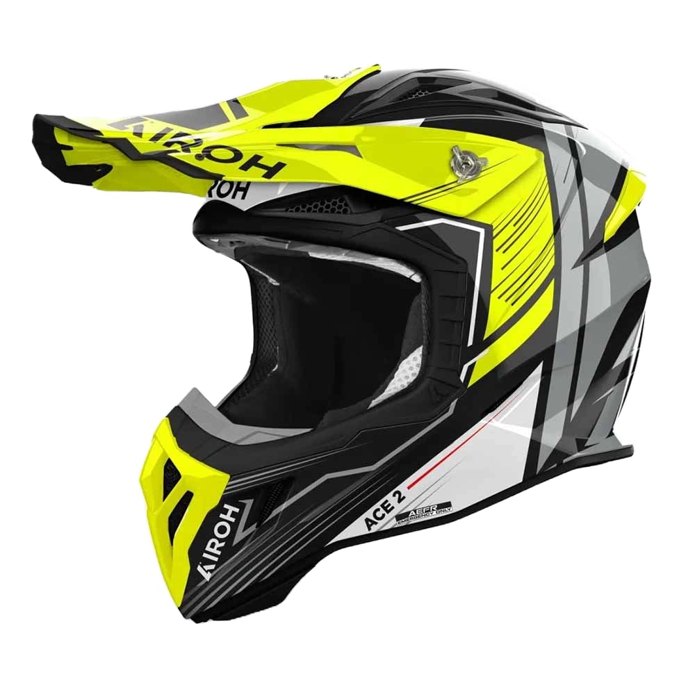 Image of Airoh Aviator Ace 2 Engine Yellow Gloss Offroad Helmet Größe L