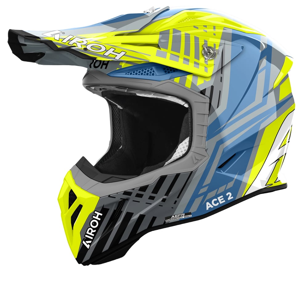 Image of Airoh Aviator Ace 2 Proud Yellow Gloss Offroad Helmet Size L ID 8029243366232