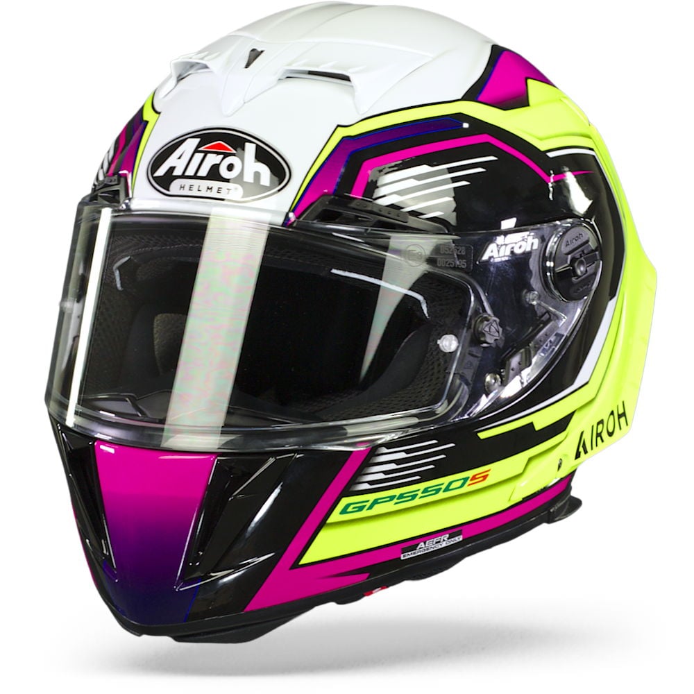 Image of Airoh GP550 S Rush Multicolor Gloss Full Face Helmet Size XL EN
