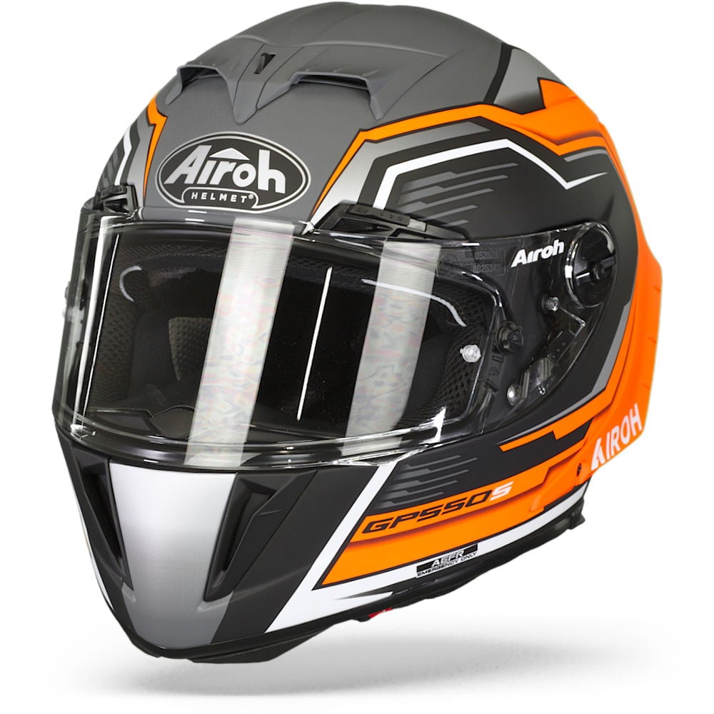 Image of Airoh GP550 S Rush Orange Fluo Matt Full Face Helmet Size XL EN