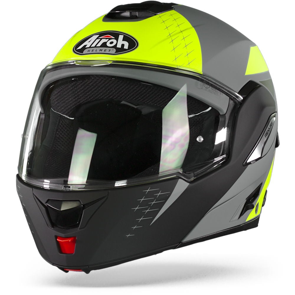 Image of Airoh Rev 19 Leaden Yellow Matt Modular Helmet Size 2XL ID 8029243337584