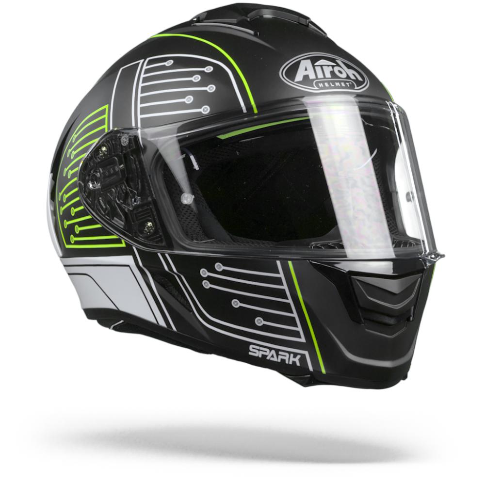Image of Airoh Spark Cyrcuit Black Matt Full Face Helmet Size XL ID 8029243305149
