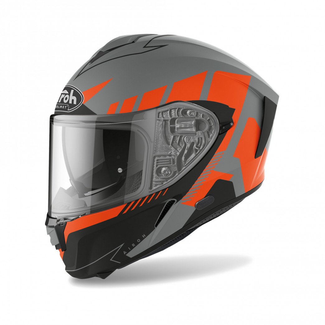 Image of Airoh Spark Rise Grey Red Full Face Helmet Size XL EN