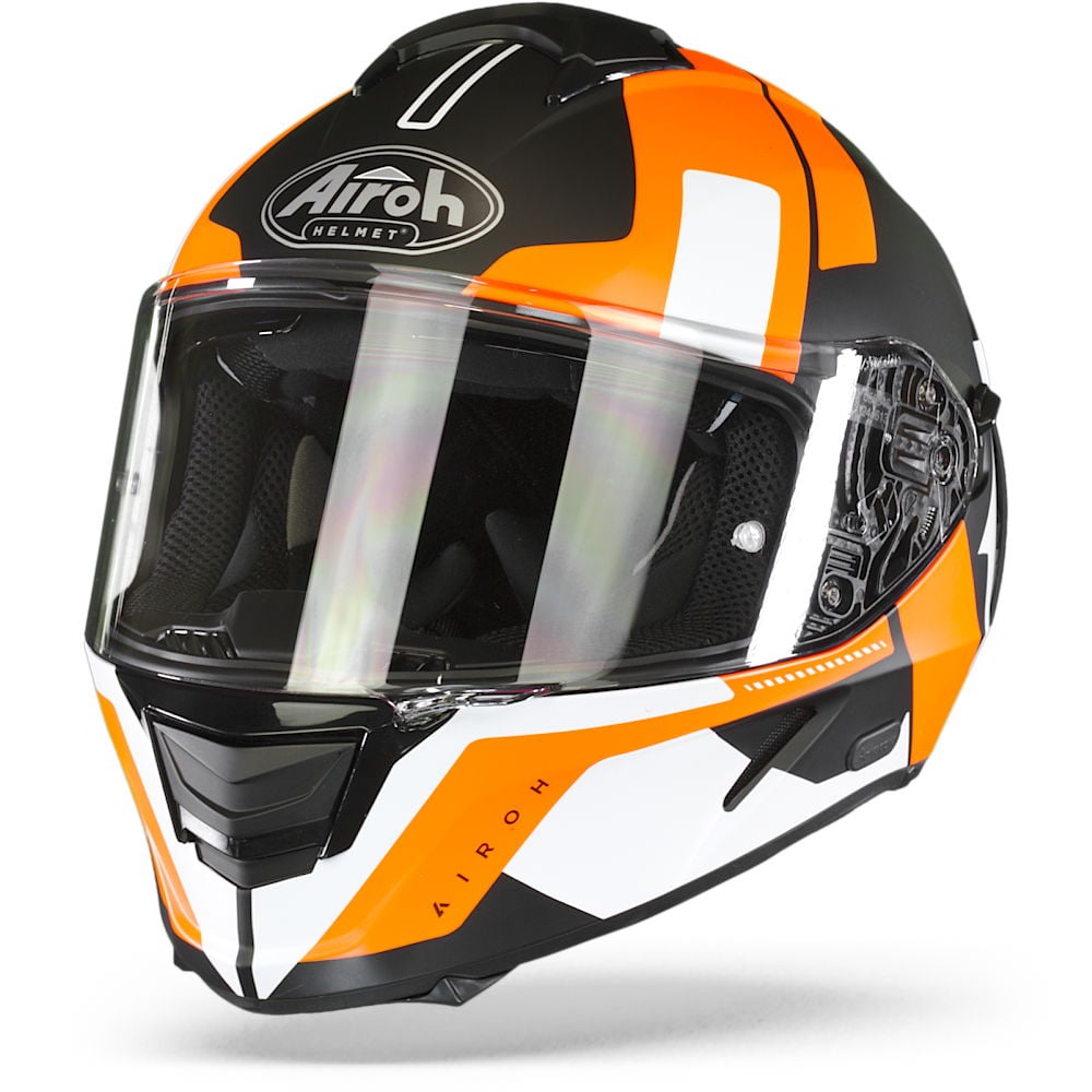 Image of Airoh Spark Shogun Orange Matt Full Face Helmet Size S ID 8029243331438
