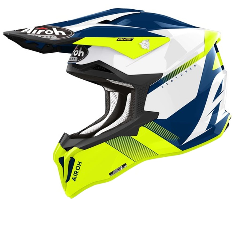 Image of Airoh Strycker Blazer Yellow Offroad Helmet Size L ID 8029243346401