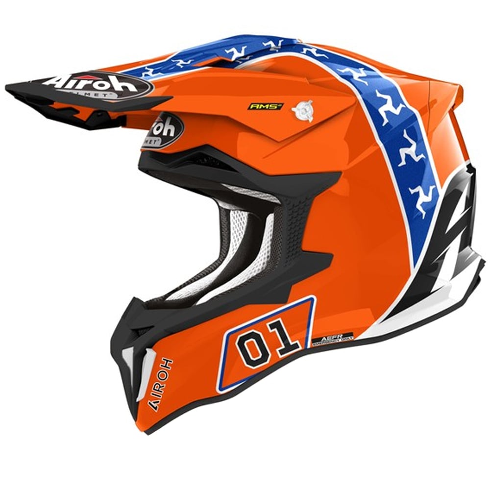 Image of Airoh Strycker Hazzard Gloss Offroad Helmet Size XL ID 8029243345855