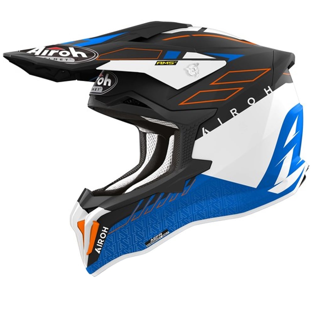 Image of Airoh Strycker Skin Bleu Mat Casque Cross Taille XL