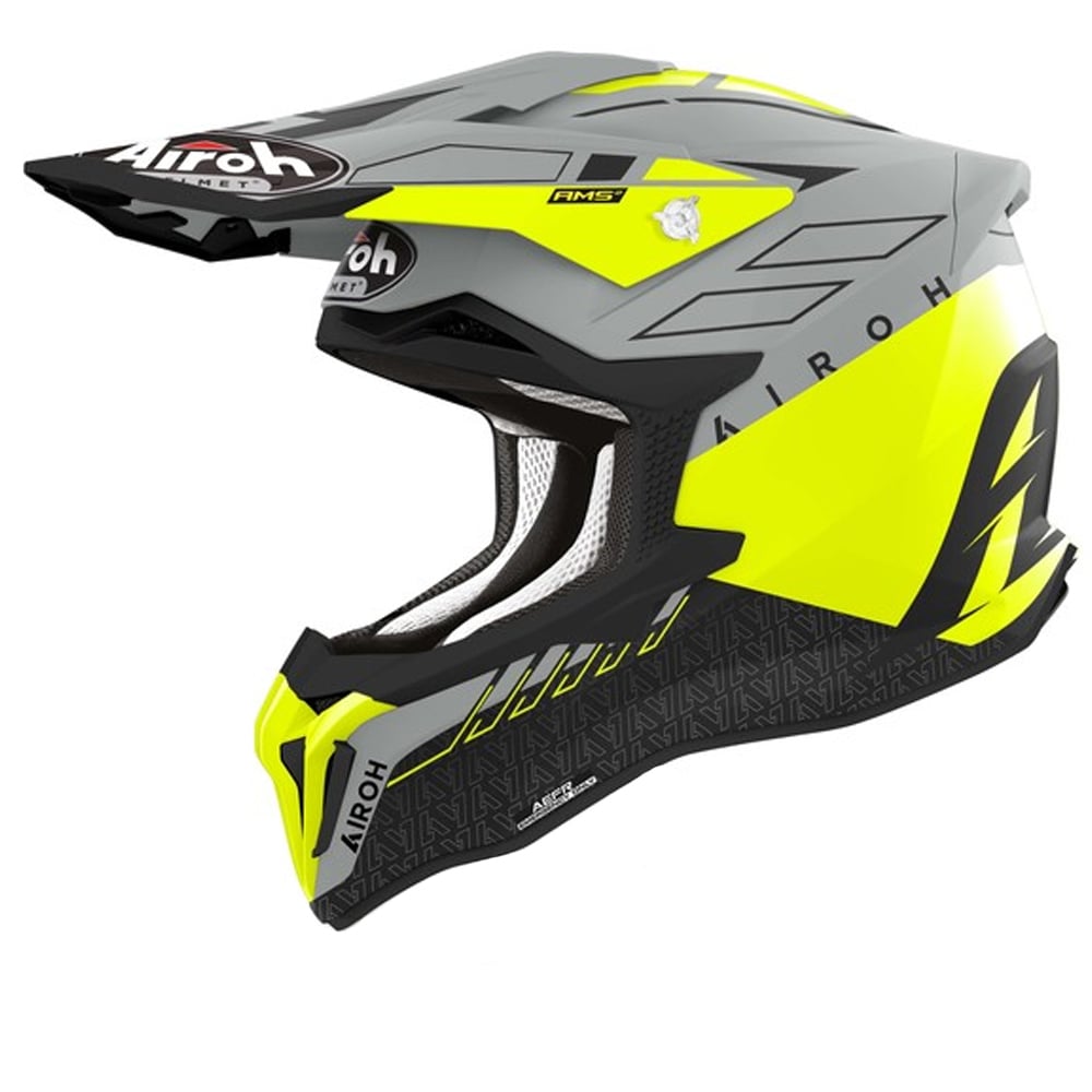 Image of Airoh Strycker Skin Jaune Mat Casque Cross Taille L