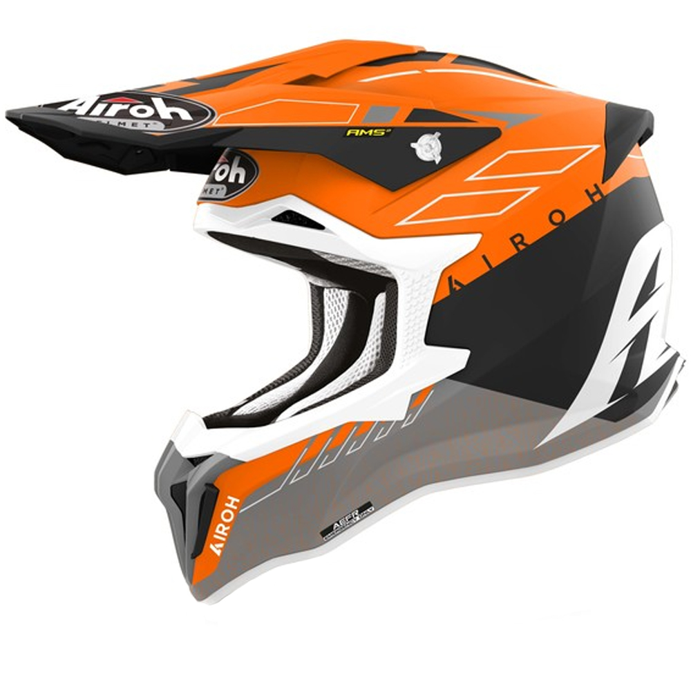 Image of Airoh Strycker Skin Orange Mat Casque Cross Taille L