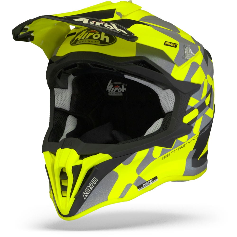 Image of Airoh Strycker XXX Flat Yellow Offroad Helmet Size 2XL EN