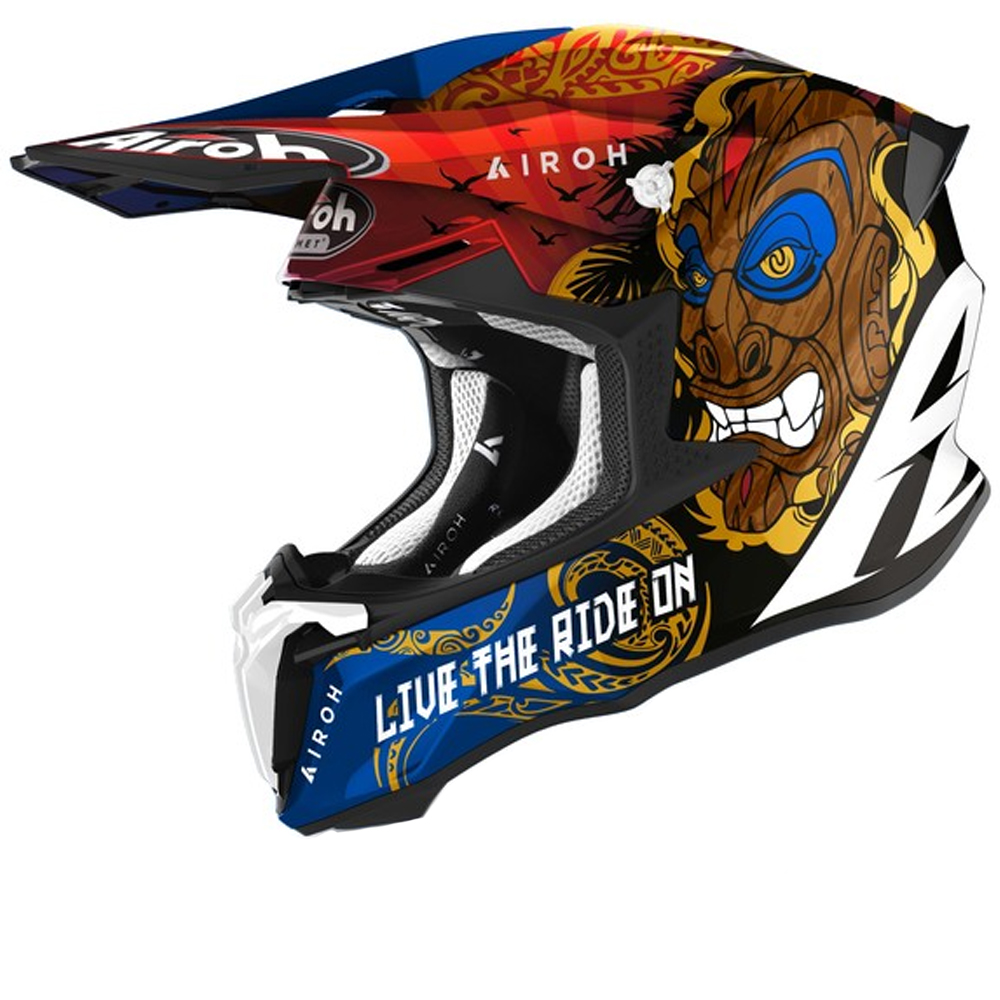 Image of Airoh Twist 20 Tiki Gloss Helmet Offroad Helmet Size XS ID 8029243346791
