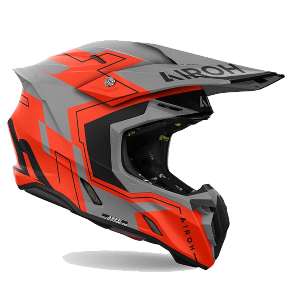 Image of Airoh Twist 3 Dizzy Fluorescent Orange Offroad Helmet Size S ID 8029243367987