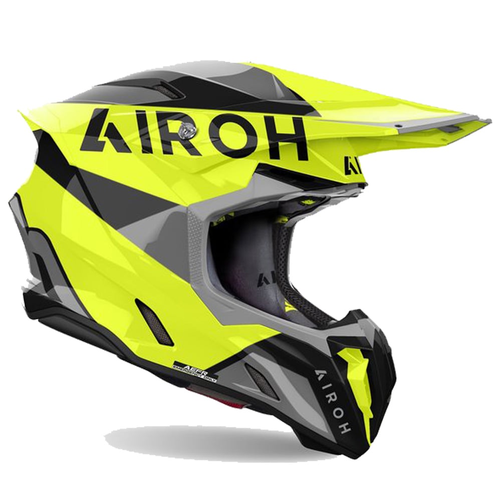 Image of Airoh Twist 3 King Jaune Gris Casque Cross Taille L