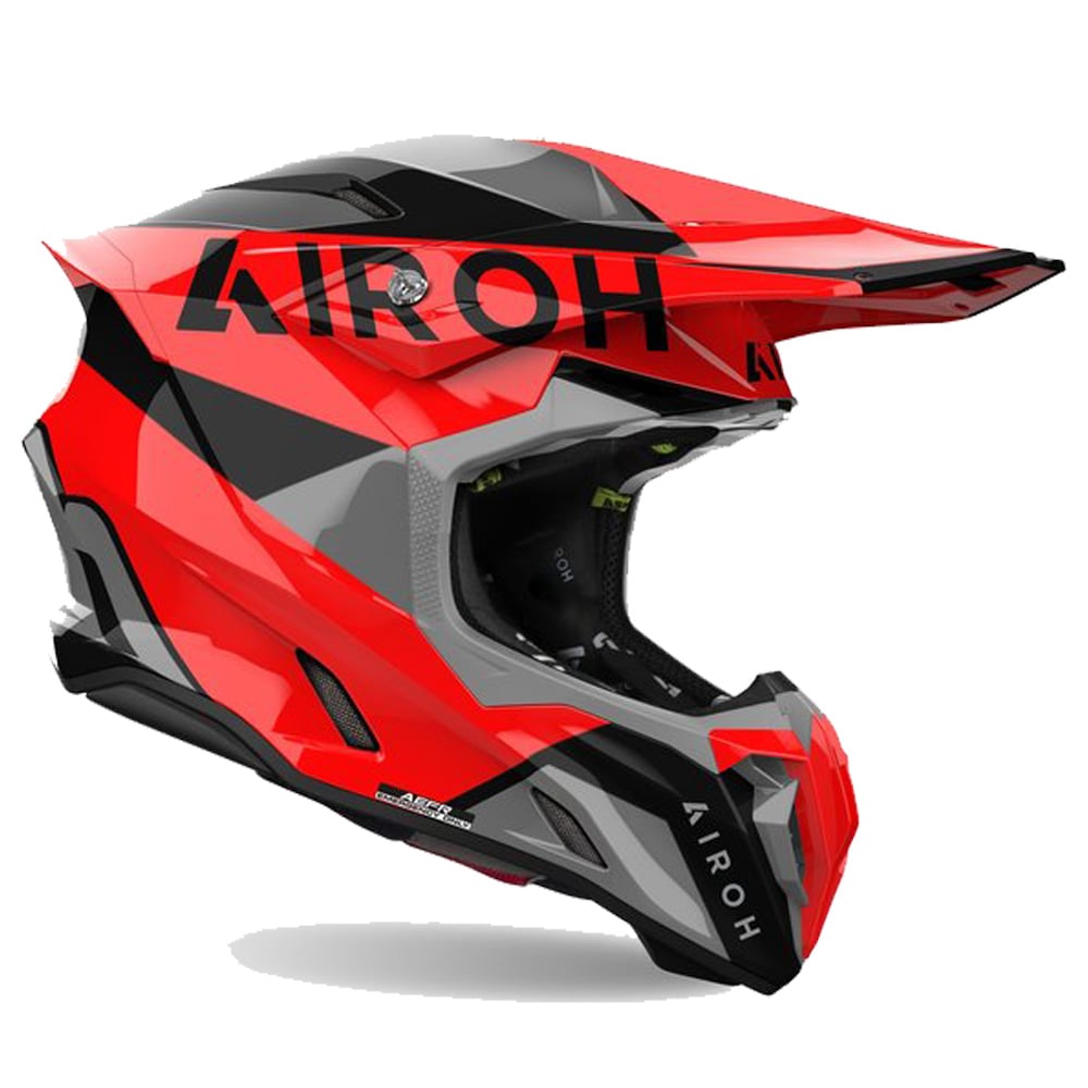 Image of Airoh Twist 3 King Red Grey Offroad Helmet Talla S