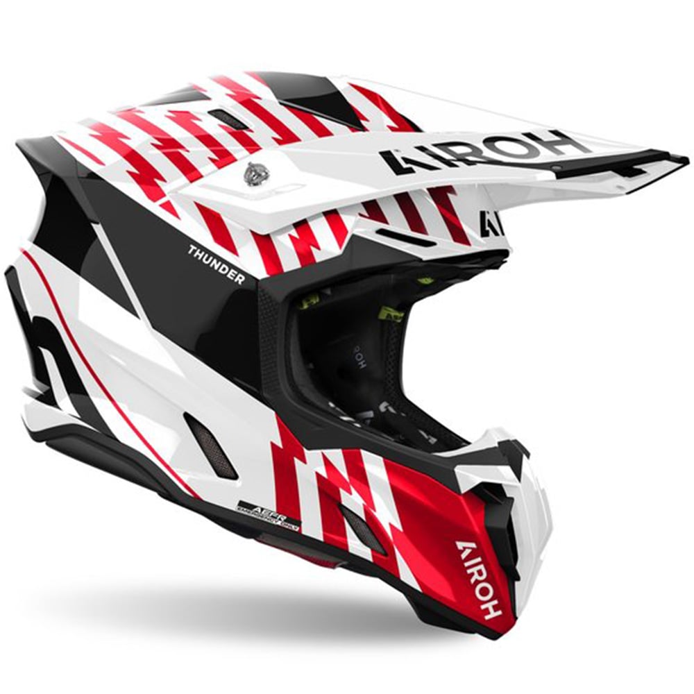 Image of Airoh Twist 3 Thunder Red White Offroad Helmet Talla M