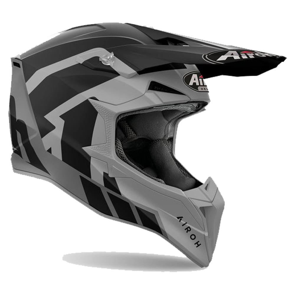 Image of Airoh Wraaap Reloaded Grey Black Offroad Helmet Size 2XL EN
