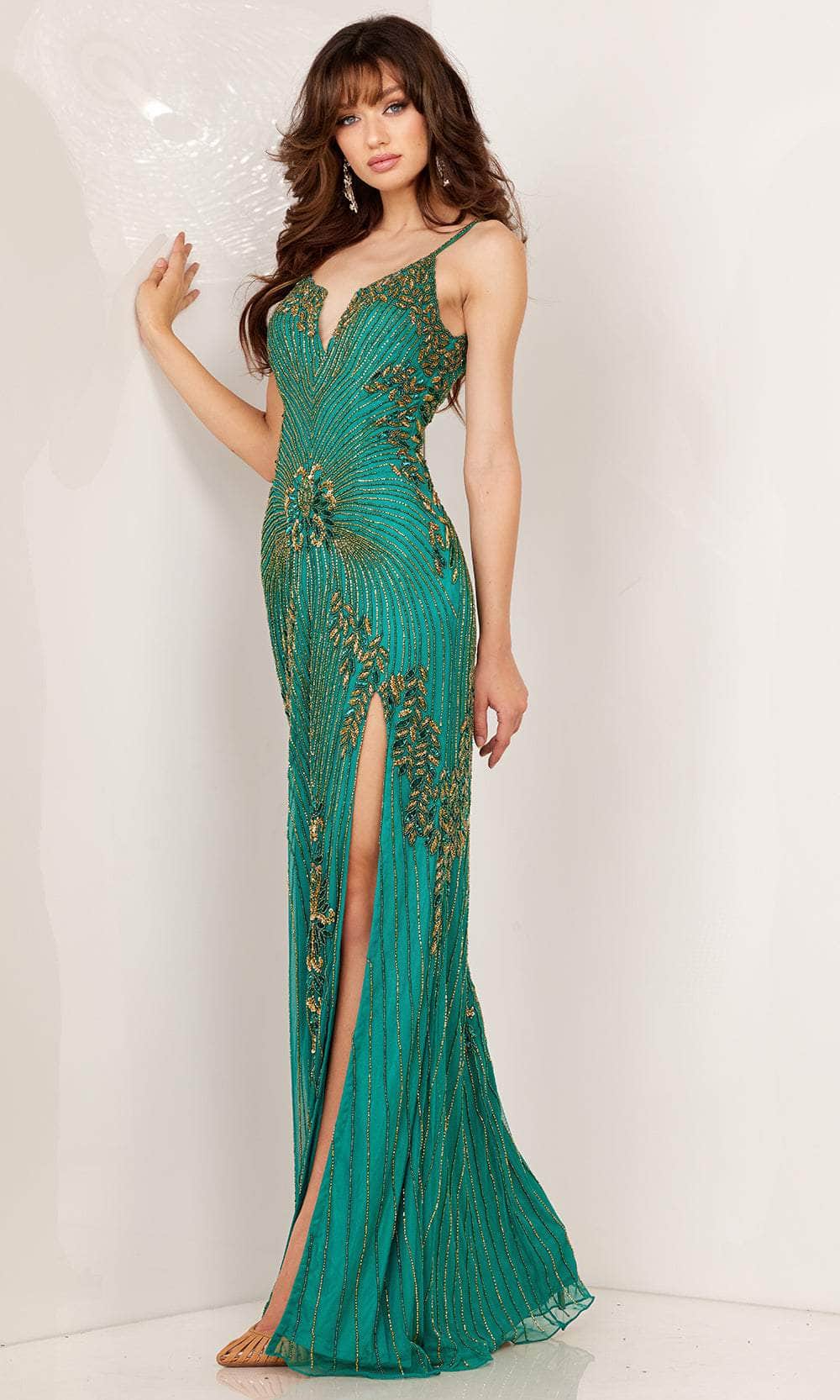 Image of Aleta Couture 1275 - Beaded Fitted Sleeveless Prom Dress