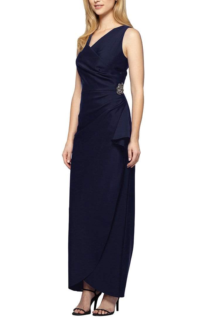 Image of Alex Evenings - 134200 Sleeveless Surplice Bodice Long Fitted Dress