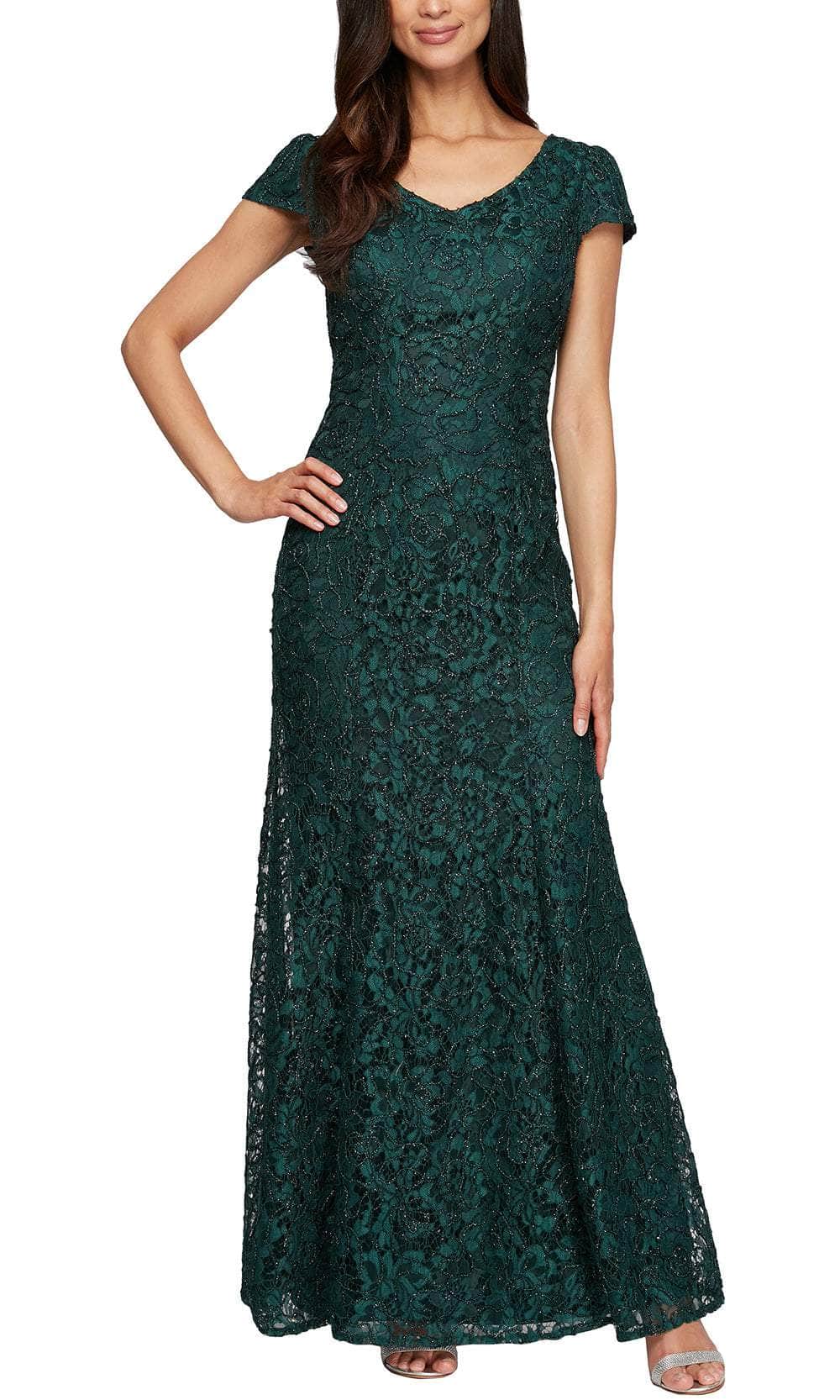 Image of Alex Evenings 811223231 - Corded Lace Evening Dress