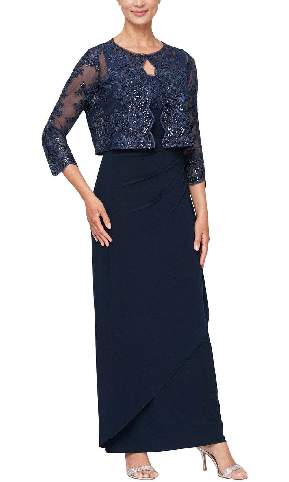 Image of Alex Evenings 81171194 - Sheath Dress with Embroidered Bolero