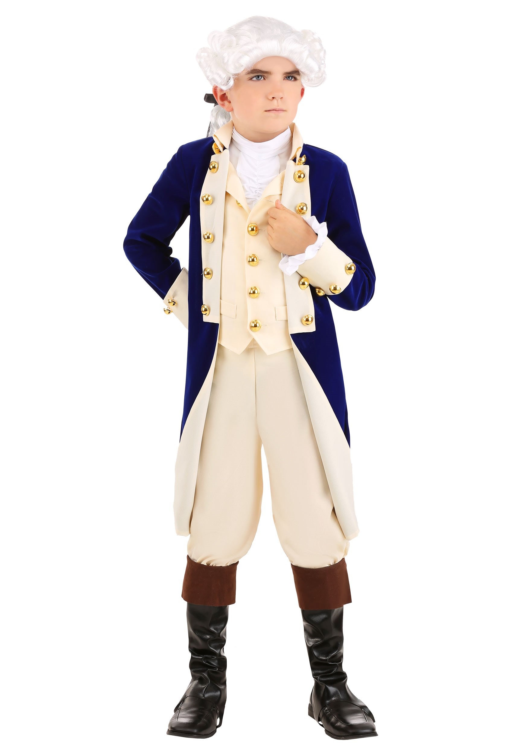 Image of Alexander Hamilton Costume for Boys | Boy's Historical Costumes ID FUN0948CH-S