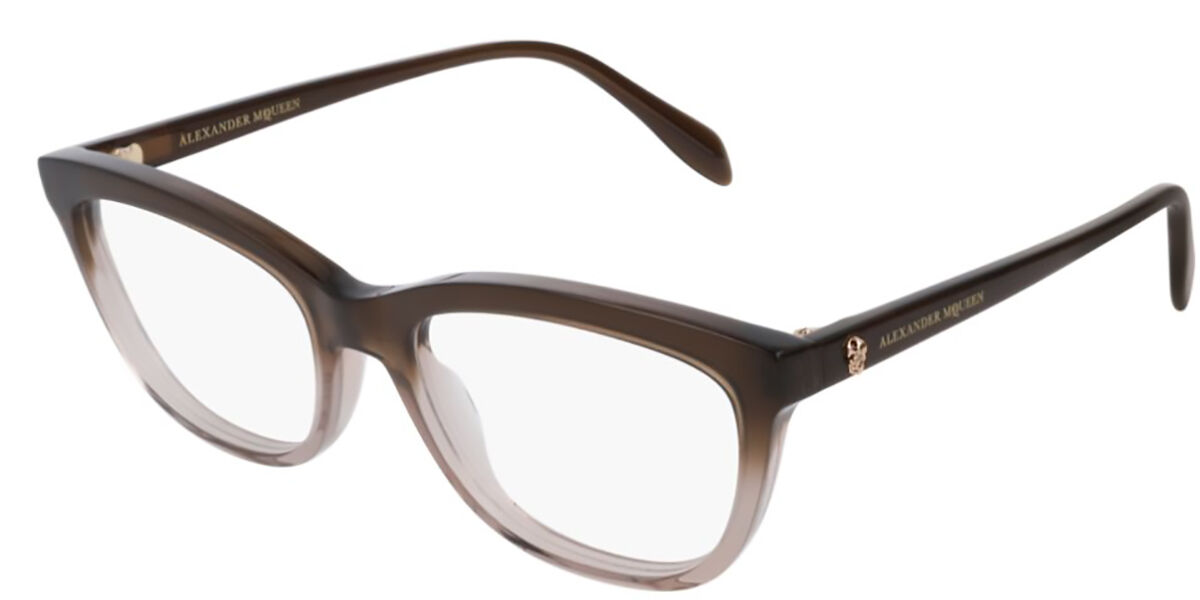 Image of Alexander McQueen AM0161O 003 53 Brązowe Damskie Okulary Korekcyjne PL