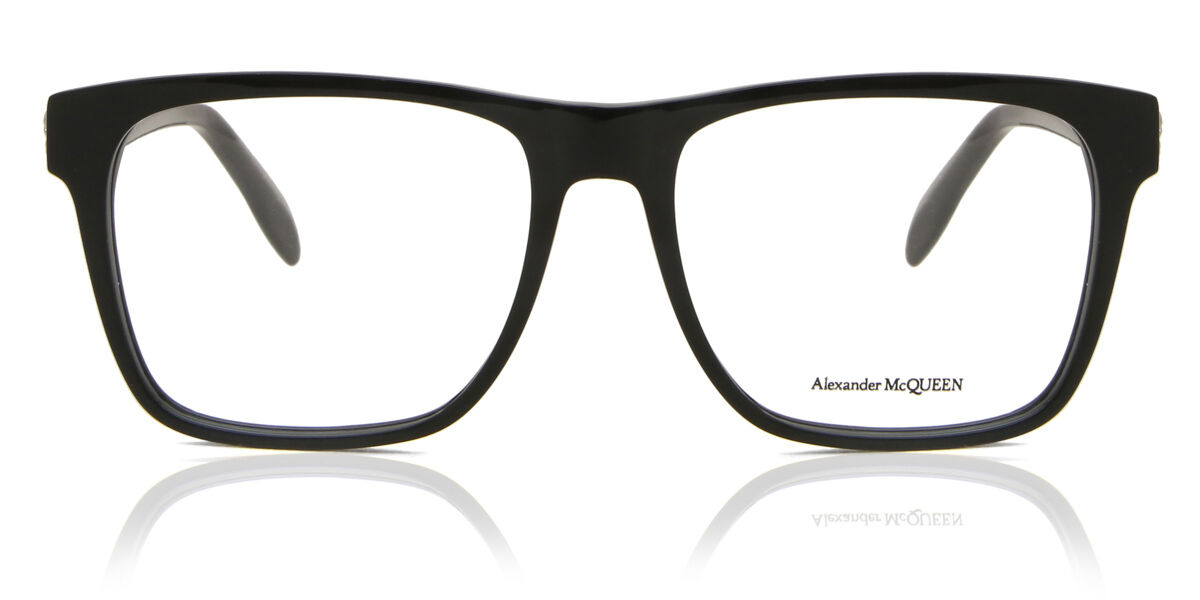Image of Alexander McQueen AM0282O 001 Óculos de Grau Pretos Masculino PRT