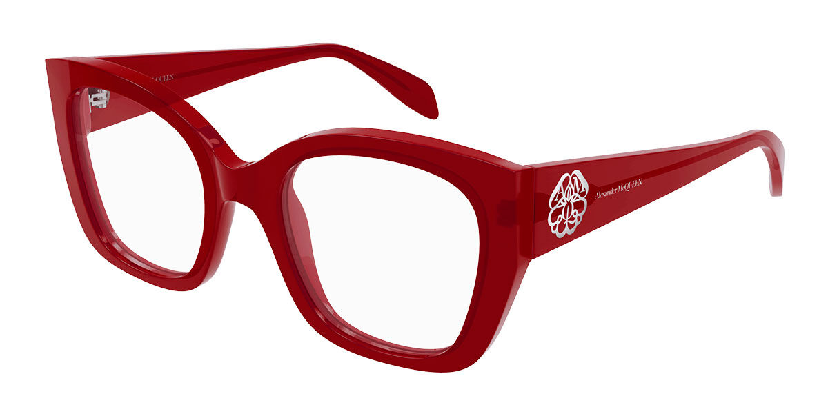 Image of Alexander McQueen AM0379O 003 52 Czerwone Damskie Okulary Korekcyjne PL