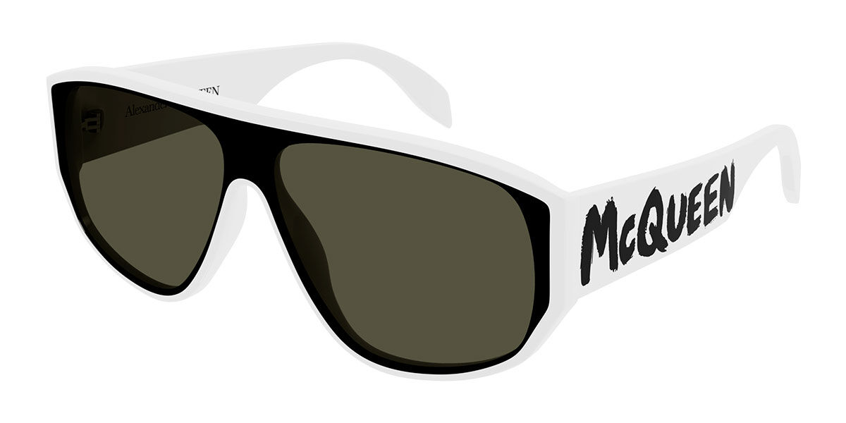 Image of Alexander McQueen AM0386S 003 Óculos de Sol Brancos Masculino BRLPT