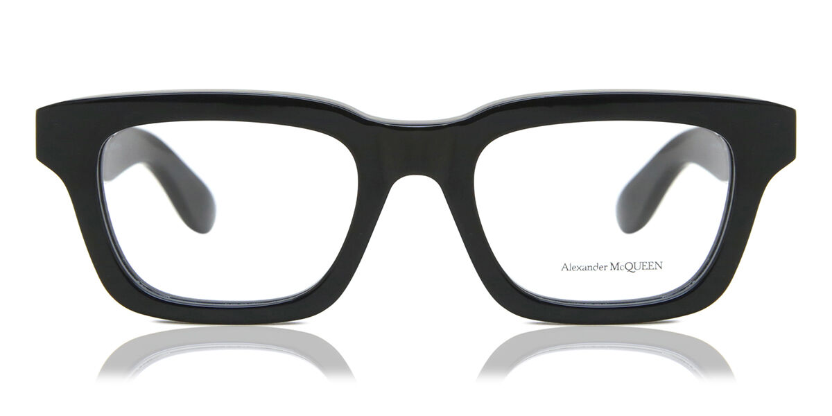 Image of Alexander McQueen AM0392O 001 51 Czarne Męskie Okulary Korekcyjne PL