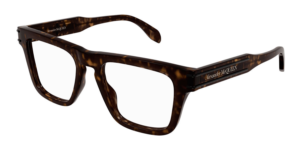 Image of Alexander McQueen AM0400O 002 Óculos de Grau Tortoiseshell Masculino PRT