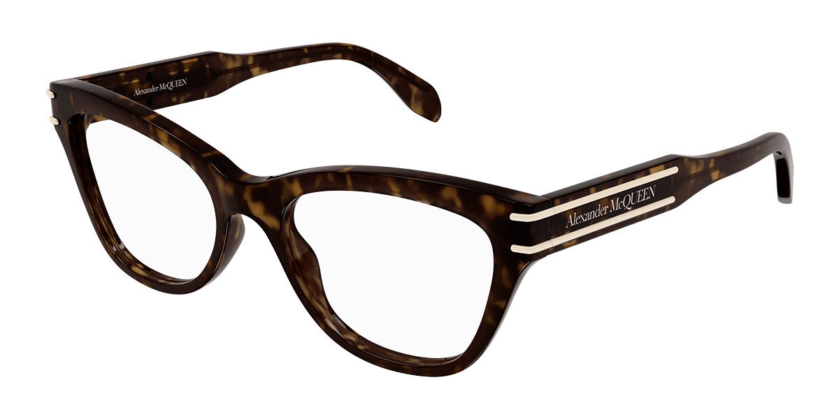 Image of Alexander McQueen AM0401O 002 53 Tortoiseshell Damskie Okulary Korekcyjne PL