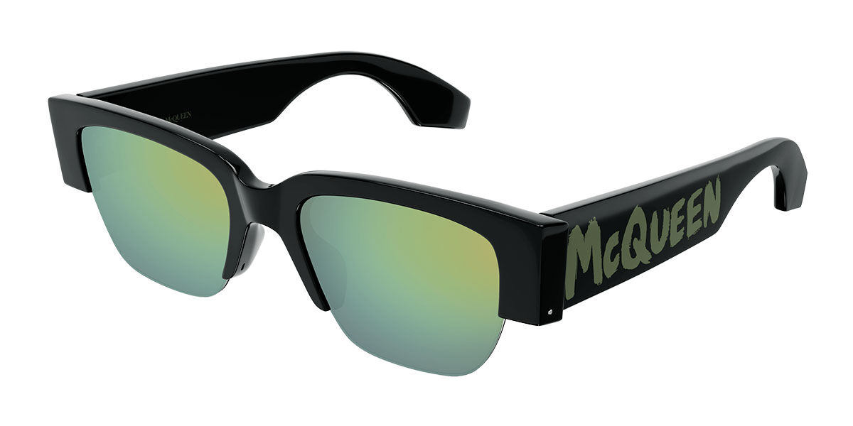 Image of Alexander McQueen AM0405S 002 Óculos de Sol Pretos Masculino BRLPT