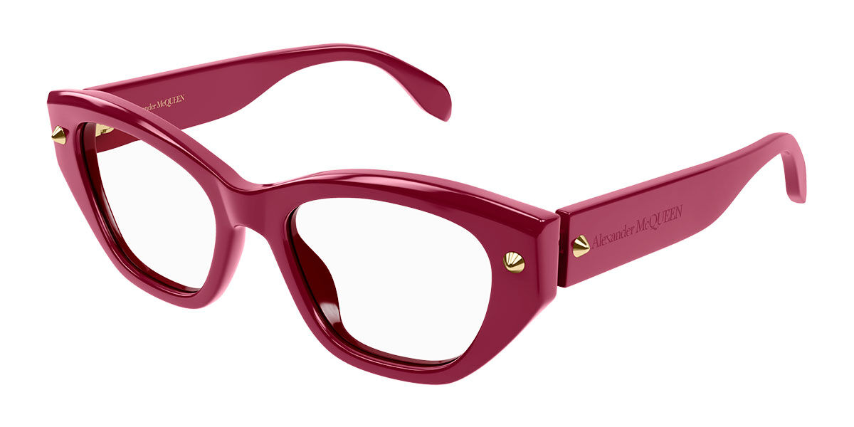 Image of Alexander McQueen AM0410O 003 52 Burgundy Damskie Okulary Korekcyjne PL