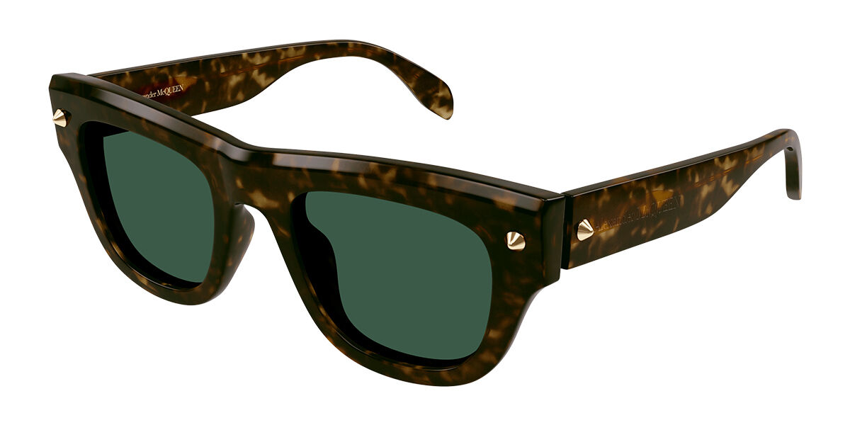 Image of Alexander McQueen AM0425S Formato Asiático 002 Óculos de Sol Tortoiseshell Masculino BRLPT