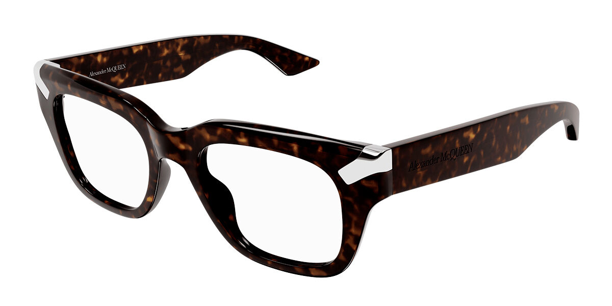 Image of Alexander McQueen AM0443O 002 51 Tortoiseshell Męskie Okulary Korekcyjne PL