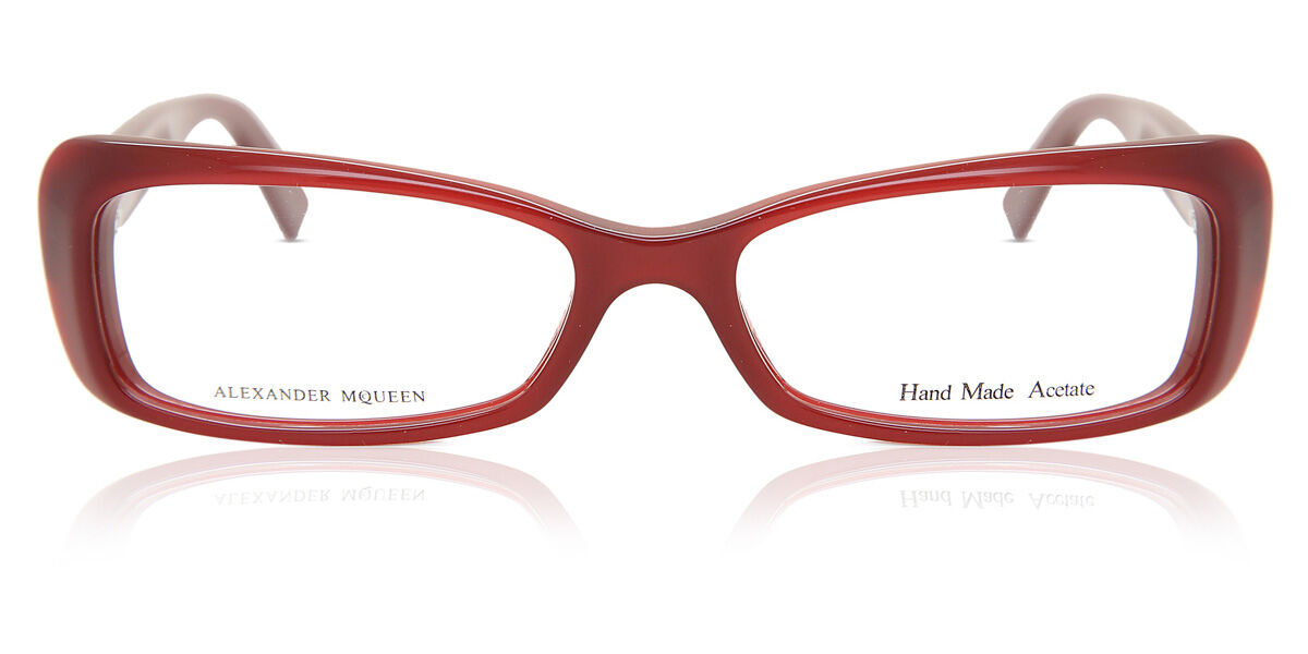 Image of Alexander McQueen AMQ 4184 E5B 53 Burgundy Meskie Okulary Korekcyjne PL