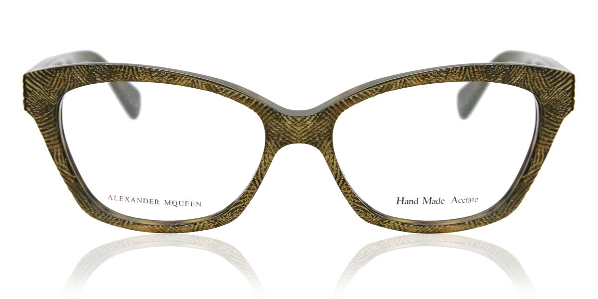 Image of Alexander McQueen AMQ 4268 OFN Gafas Recetadas para Mujer Dorados ESP