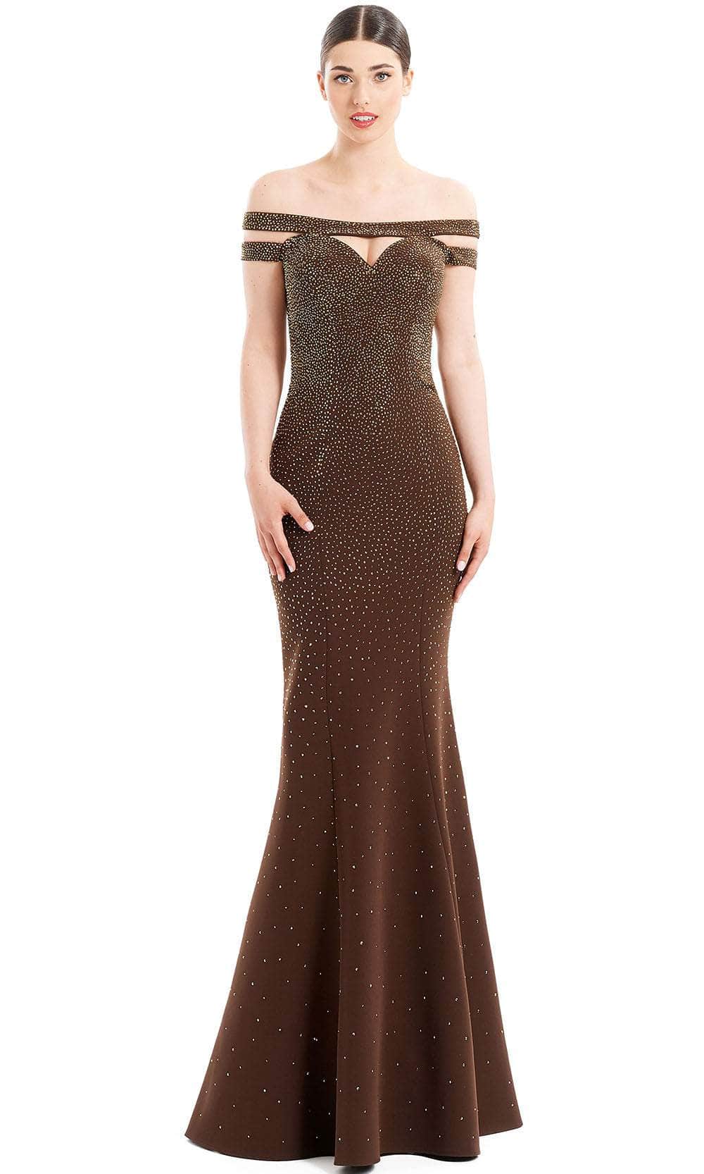 Image of Alexander by Daymor 1679 - Off Shoulder Beaded Evening Gown